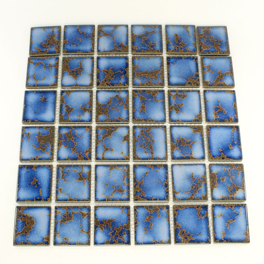 2x2 Rusty Cobalt Blue Pool Mosaic Tile
