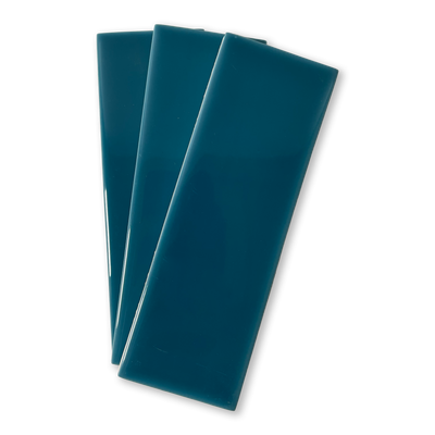 Extruded Handmade 2x6 Samos Blue Glossy Subway Tile