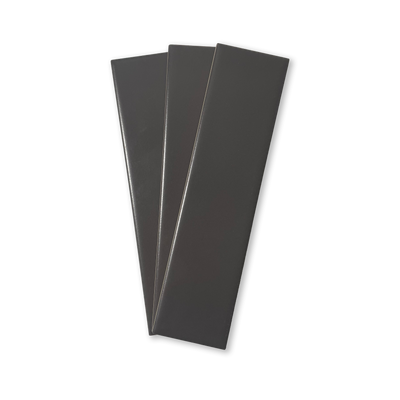 Handmade Brick 2x8 Charcoal Grey Matte Subway Tile
