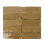 Handmade Moroccan Zellige 2x6 Khaki Terracotta Tile