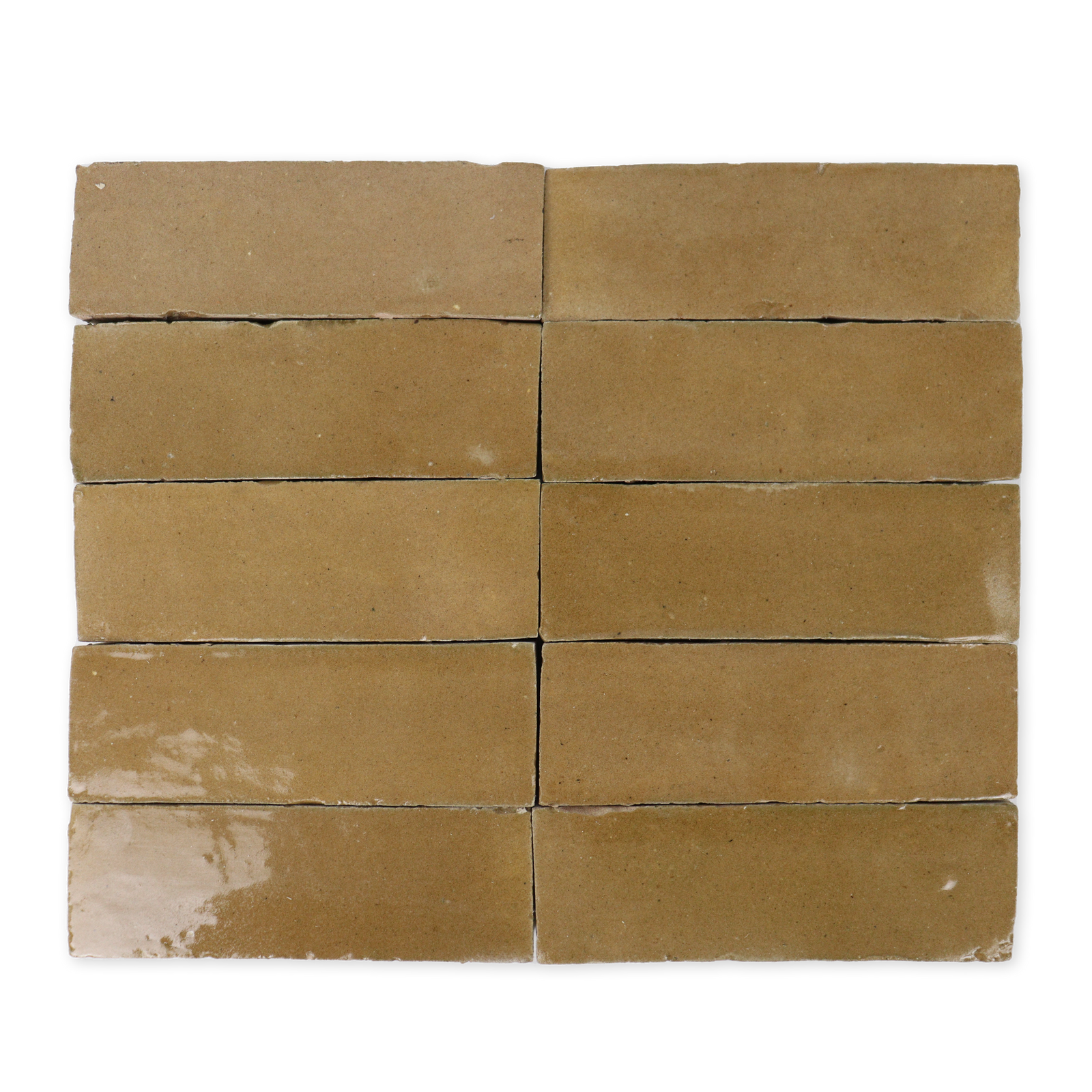 Handmade Moroccan Zellige 2x6 Khaki Terracotta Tile