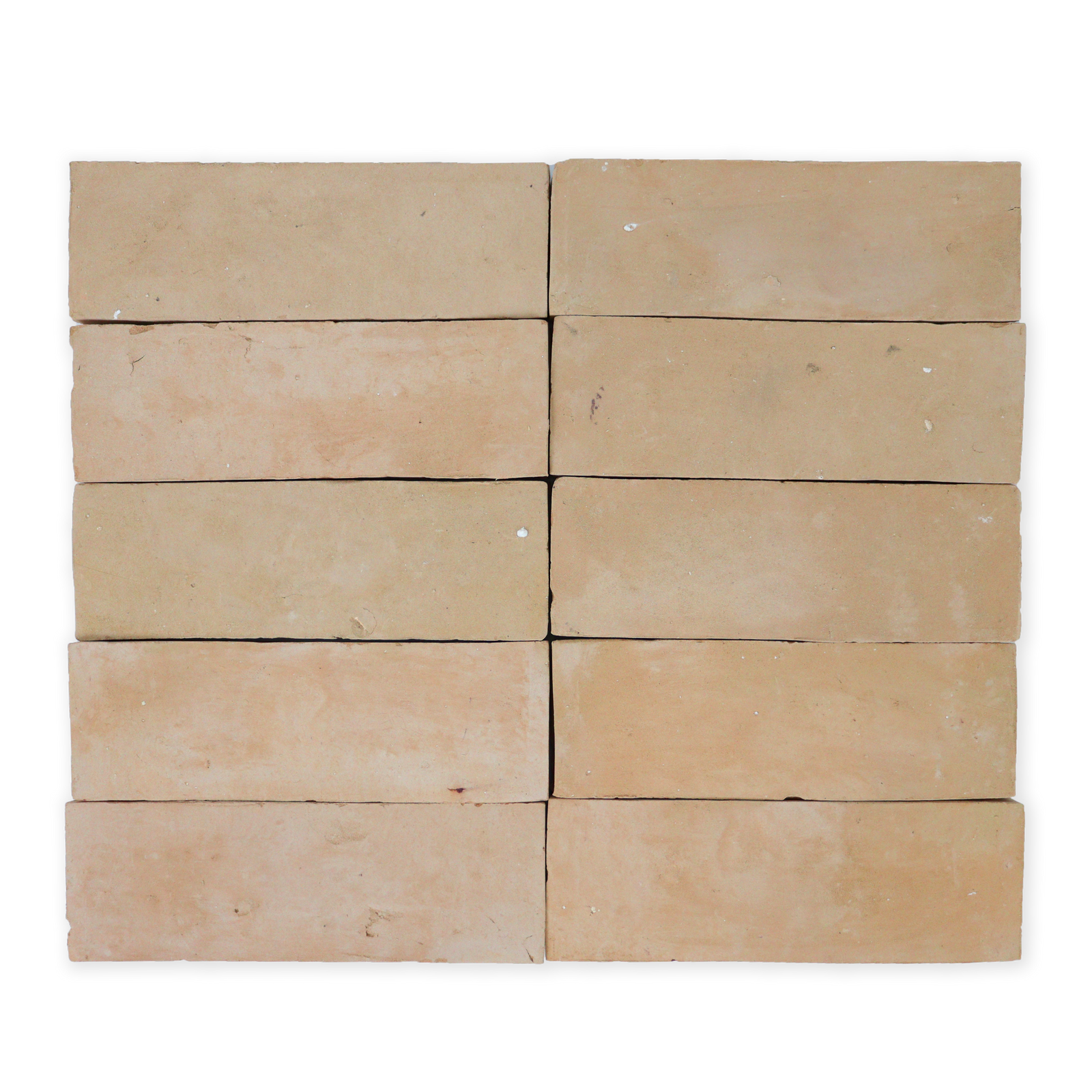 Handmade Moroccan Zellige 2x6 Unglazed Natural Terracotta Tile