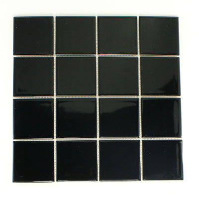 3x3 Black Pool Mosaic Tile
