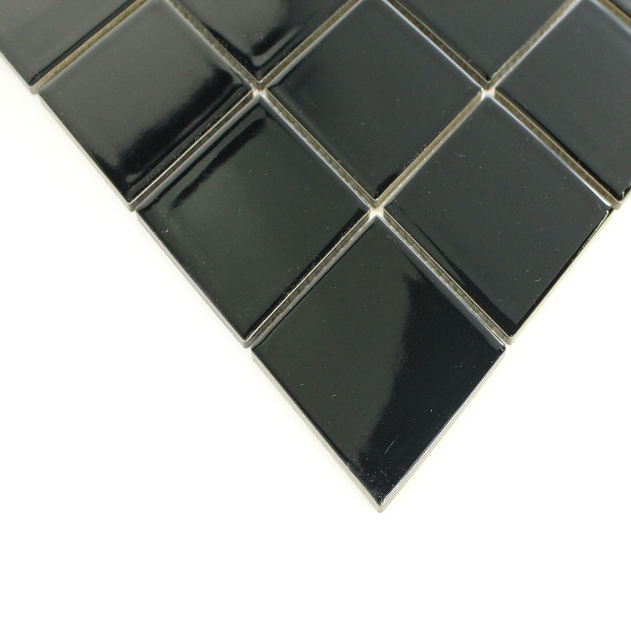3x3 Black Pool Mosaic Tile