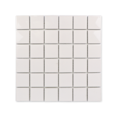 2x2 White Pool Mosaic Tile