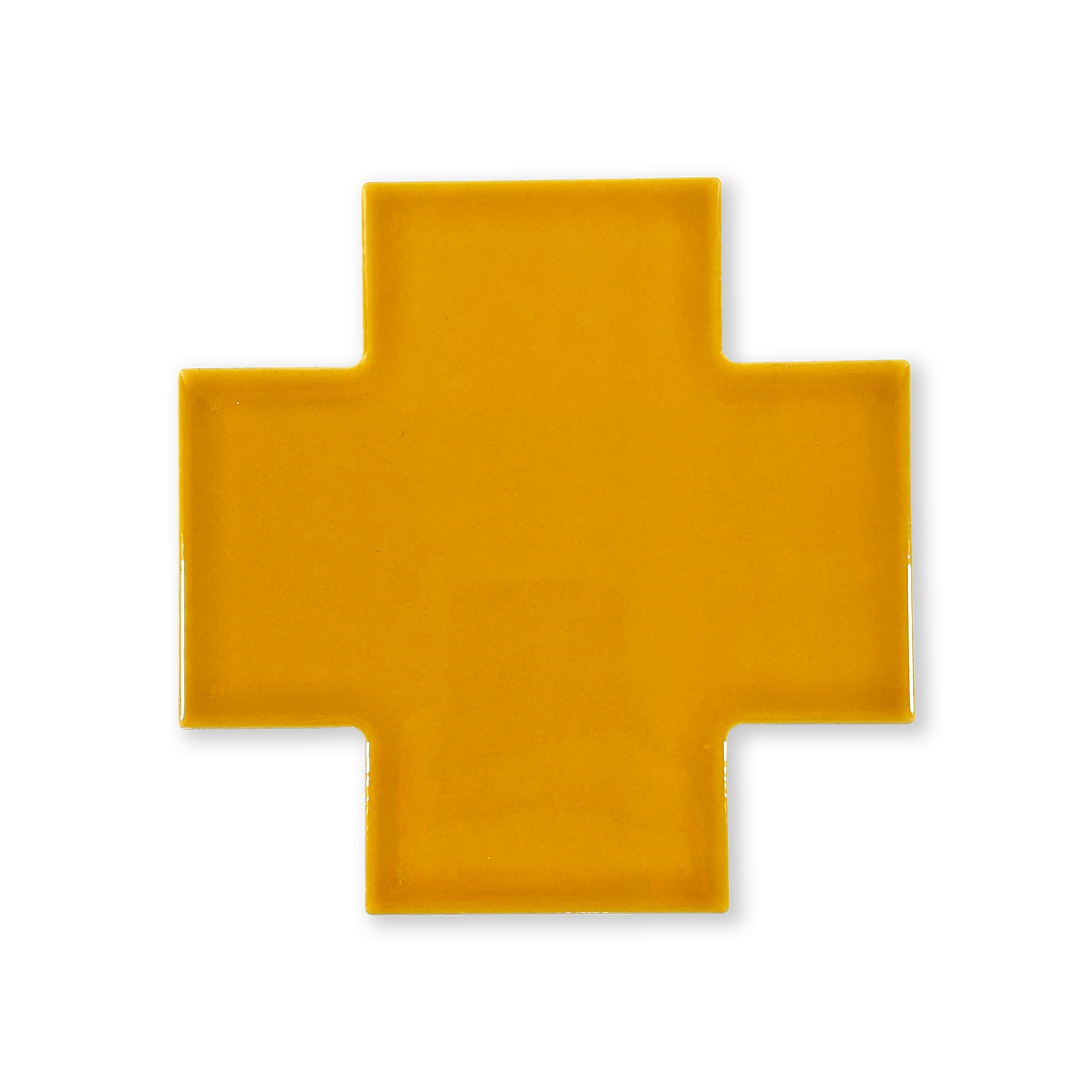 Puzzle Plus 6x6 Mustard Yellow Glossy Subway Tile
