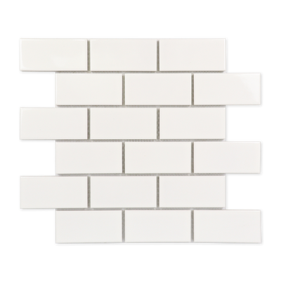 2x4 White Brick Mosaic Tile