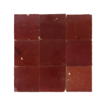 Handmade Moroccan Zellige 4x4 Cabernet Red Terracotta Tile