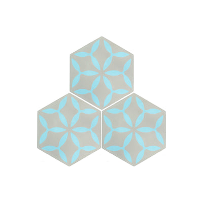 Lilla Hexagon Cement Tile - Lot of 89 sq ft