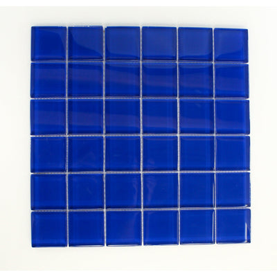 Cobalt Blue 2x2 Glass Mosaic