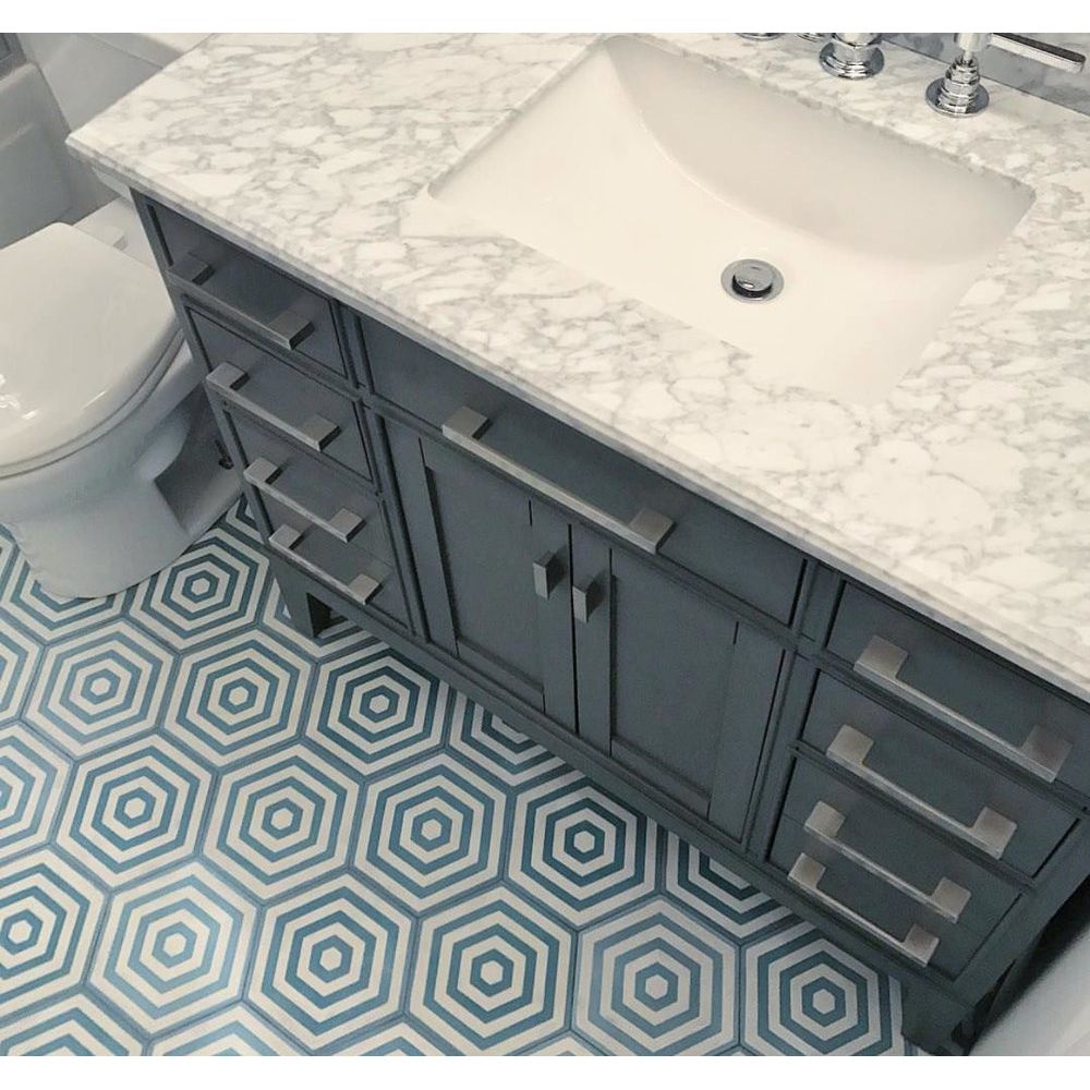 Ombrello Hexagon Cement Tile - Lot of 31.15 sq ft
