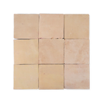 Handmade Moroccan Zellige 4x4 Unglazed Natural Terracotta Tile