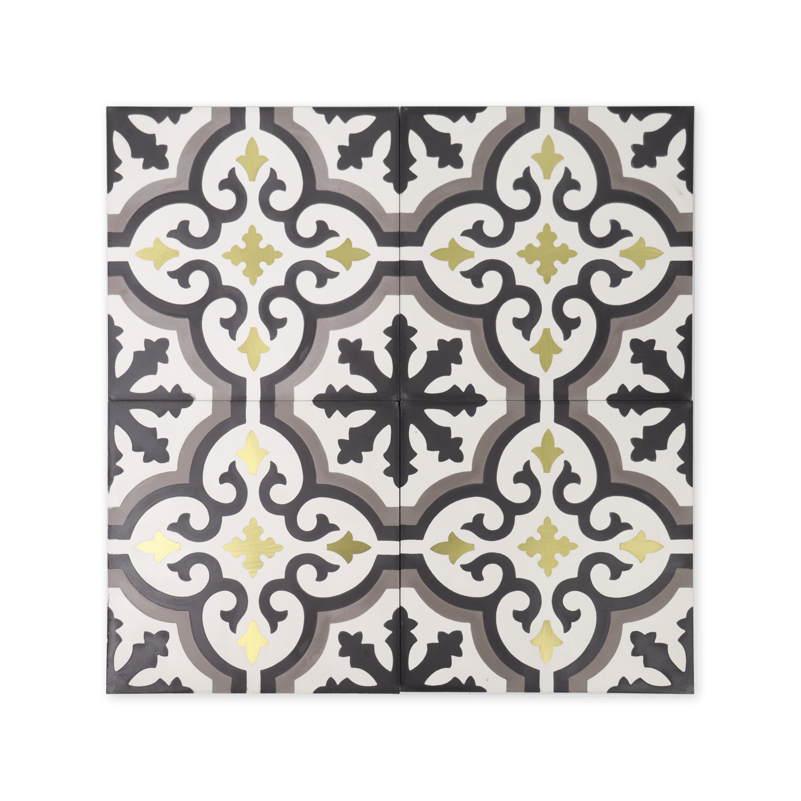 Cadiz Cement Tile with Brass Inlay - Cemento Collection