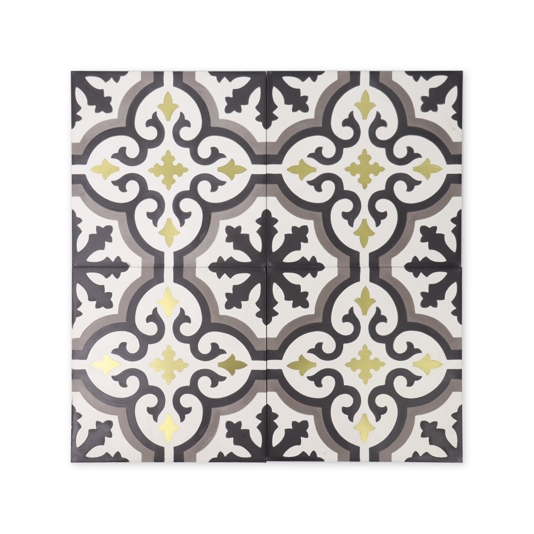 Cadiz Cement Tile with Brass Inlay - Cemento Collection