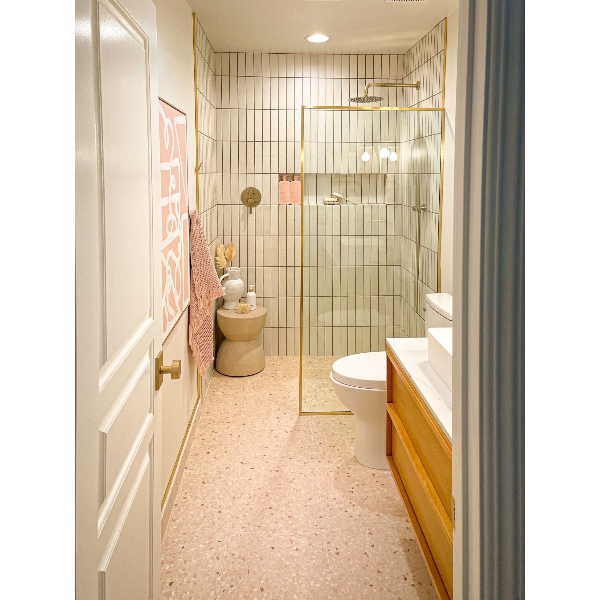 Capri Powder Pink 16x16 Terrazzo Tile - Cemento Collection