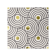 Circles® Black and White Cement Tile with Brass Inlay - Cemento Collection