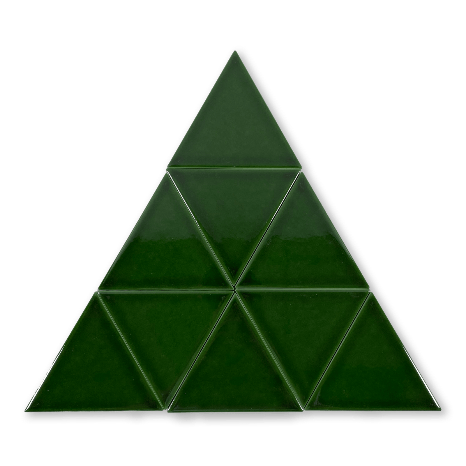 Emerald Green 6x6 Triangle Glossy Subway Tile - Cemento Collection
