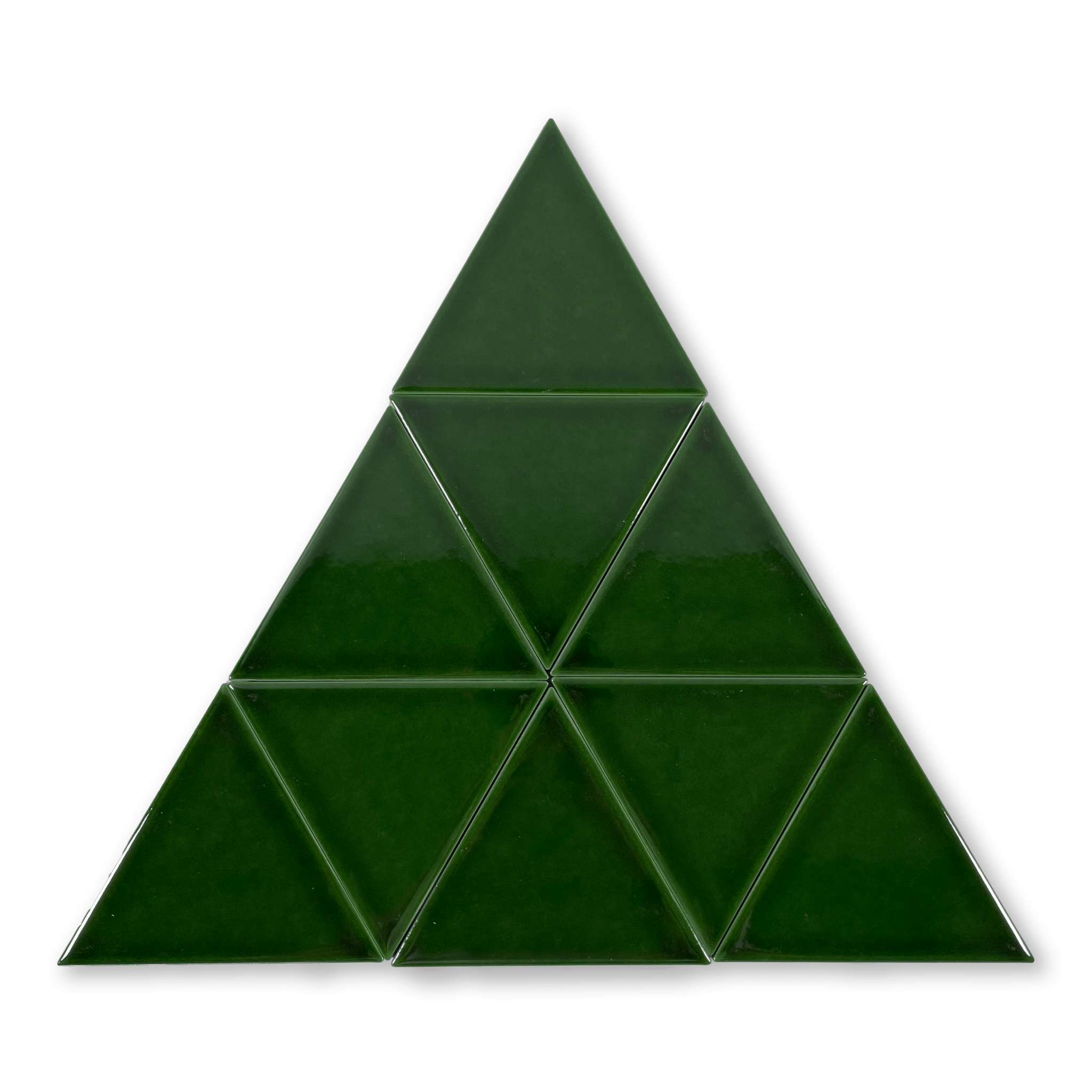 Emerald Green 6x6 Triangle Glossy Subway Tile - Cemento Collection