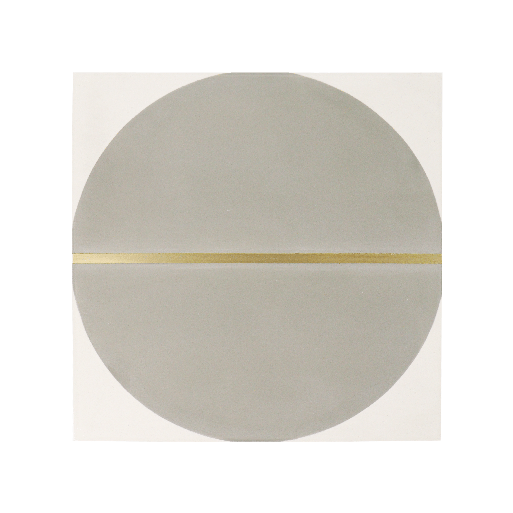 Half Moon® Grey Cement Tile with Brass Inlay - Cemento Collection
