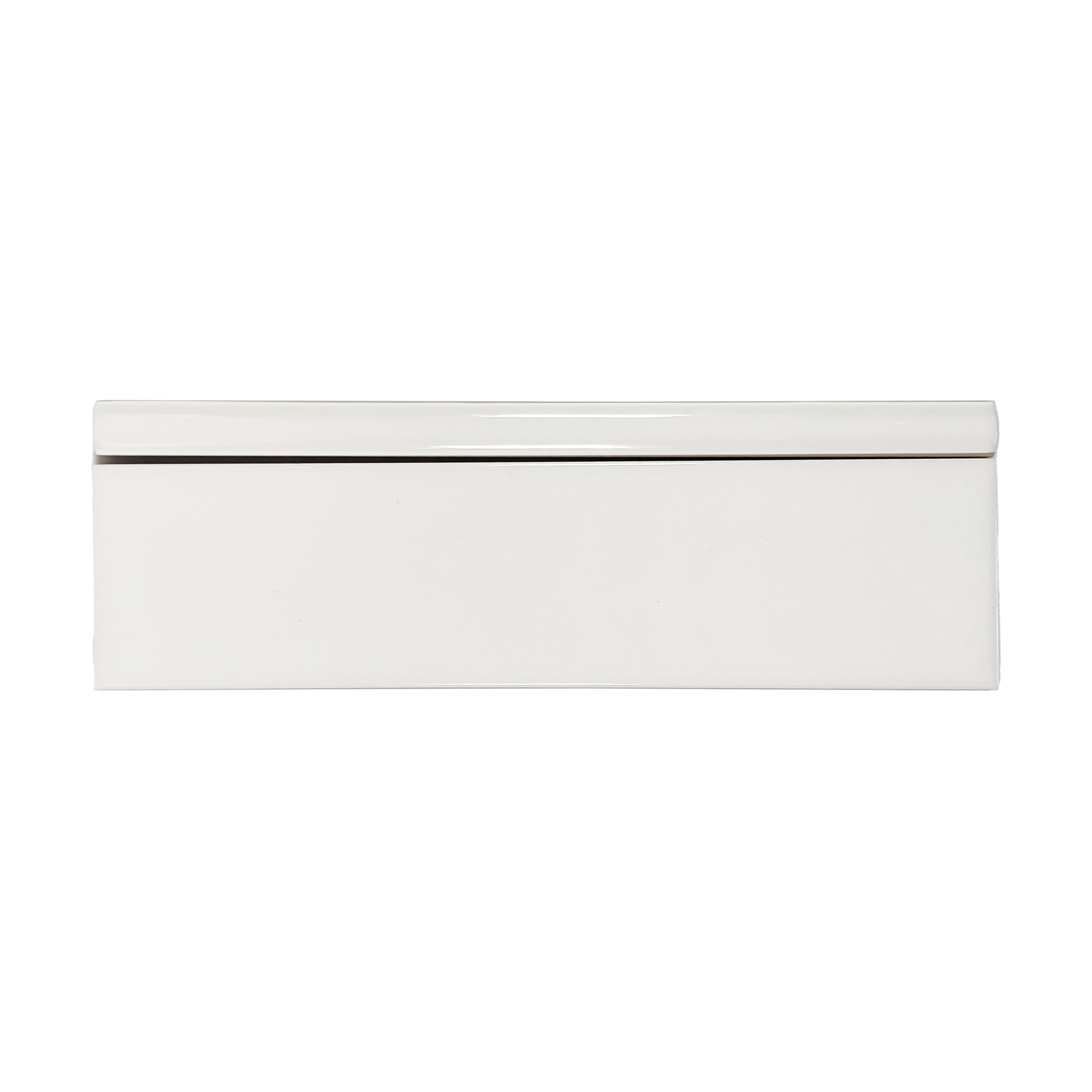 Handmade 1/2X8 White Flat Glossy Pencil - Cemento Collection