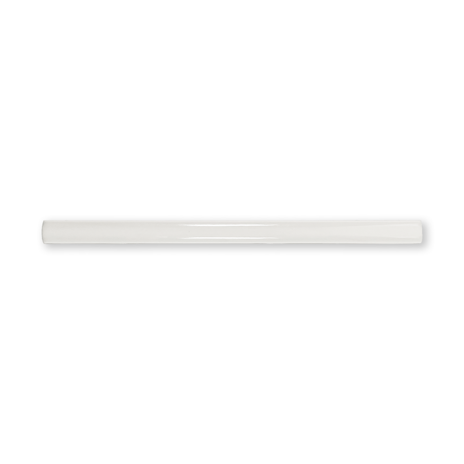 Handmade 1/2X8 White Flat Glossy Pencil - Cemento Collection