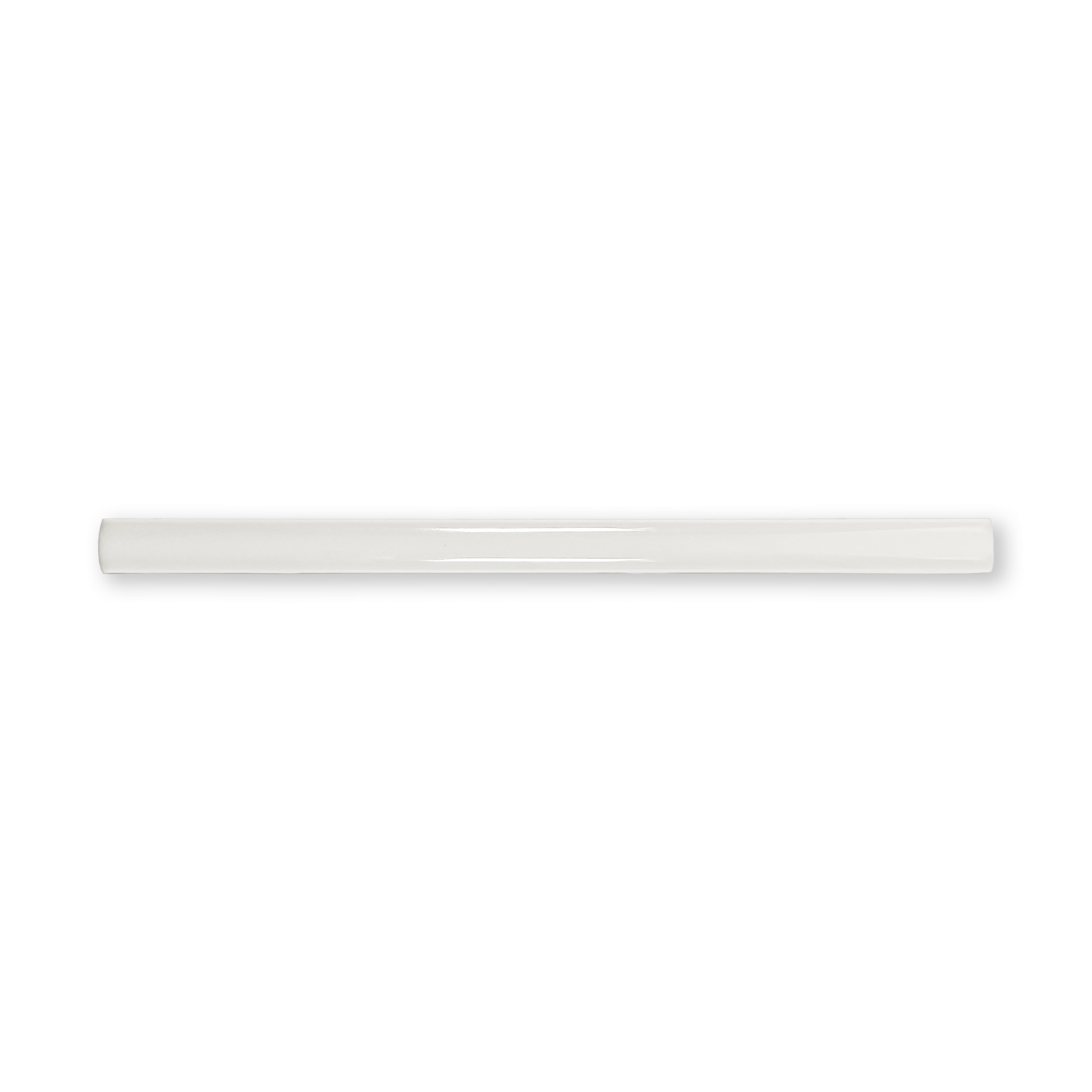 Handmade 1/2X8 White Flat Glossy Pencil - Cemento Collection