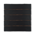 Handmade 2x10 Black Matte Undulated Subway Tile - Cemento Collection