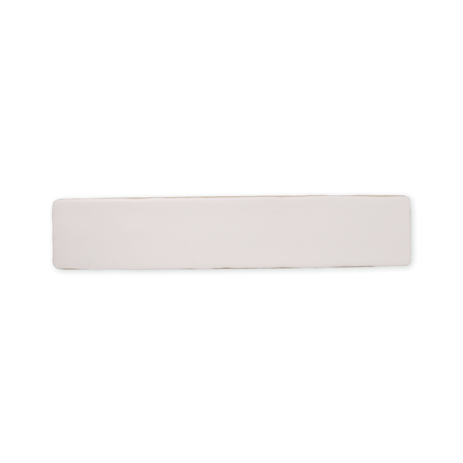 Handmade 2x10 Snow White Matte Undulated Subway Tile - Cemento Collection