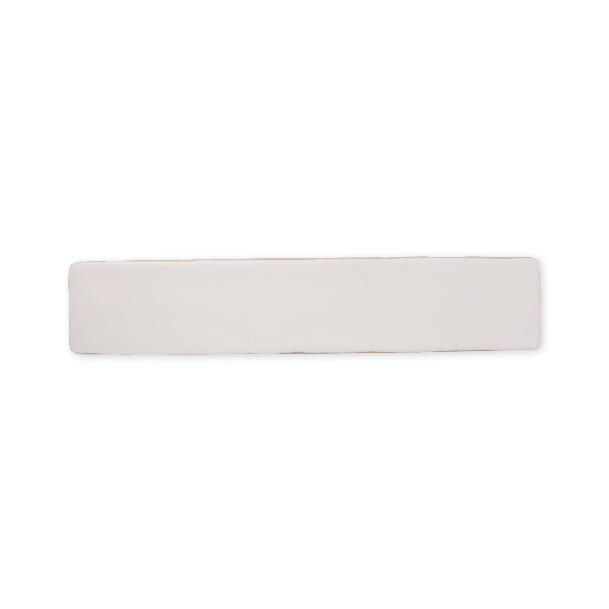 Handmade 2x10 Snow White Matte Undulated Subway Tile - Cemento Collection