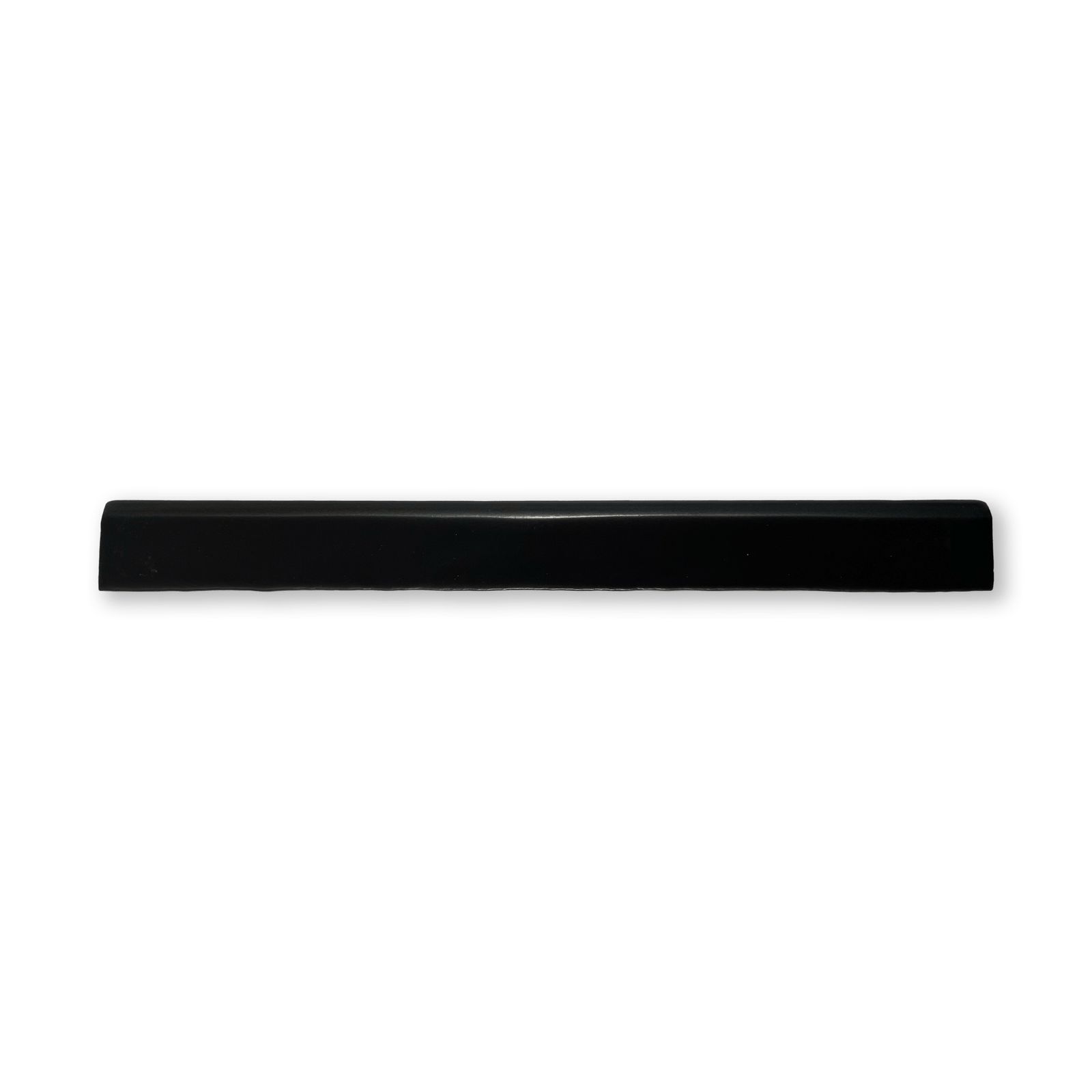Handmade 3/4x10 Black Matte Bullnose Pencil Trim - Cemento Collection