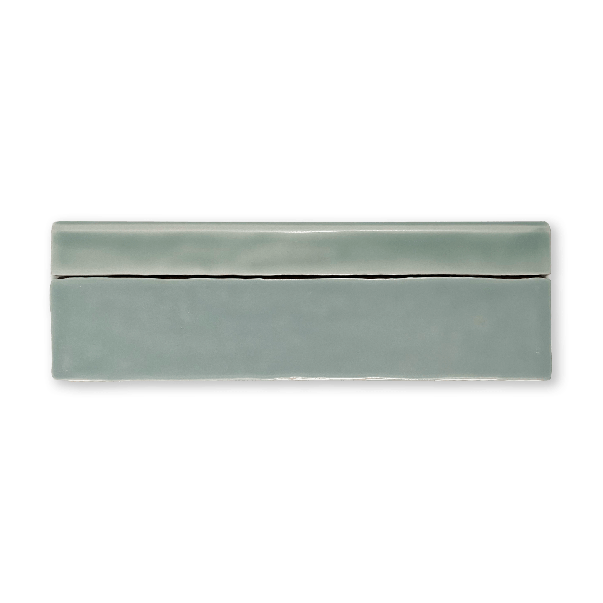 Handmade 3/4x10 Mint Green Matte Bullnose Pencil Trim - Cemento Collection
