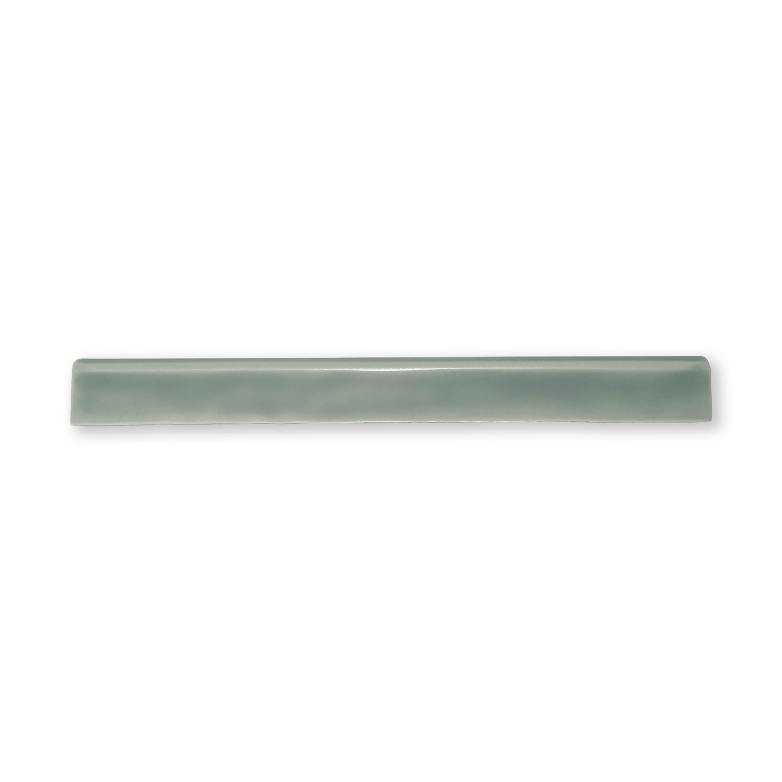 Handmade 3/4x10 Mint Green Matte Bullnose Pencil Trim - Cemento Collection