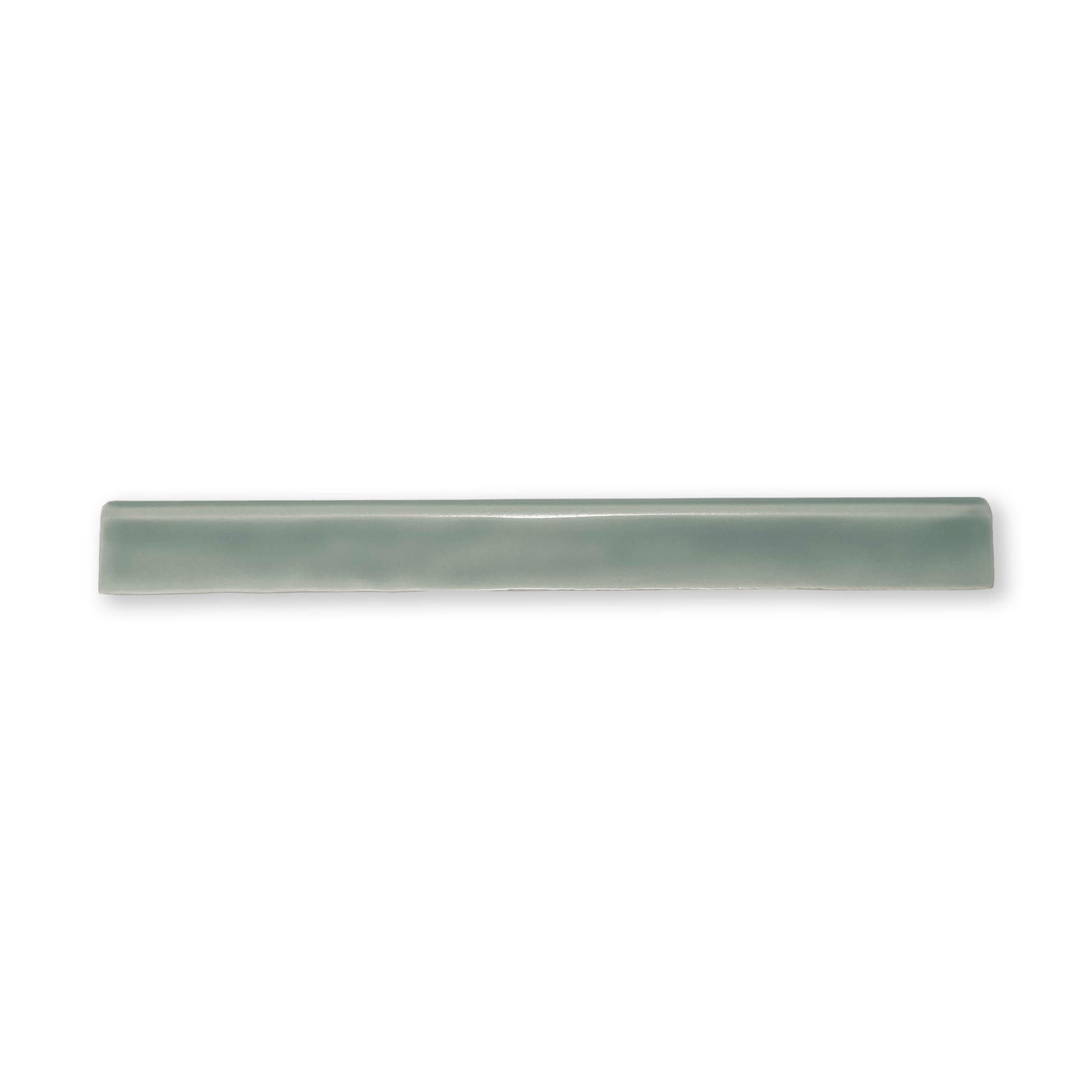 Handmade 3/4x10 Mint Green Matte Bullnose Pencil Trim - Cemento Collection