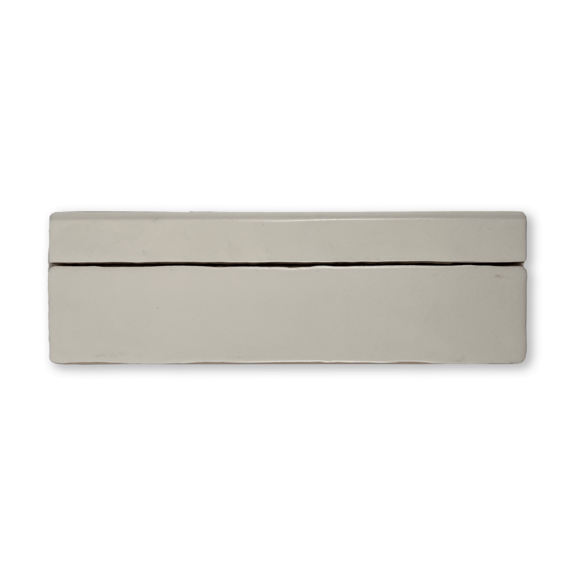 Handmade 3/4x10 Snow White Matte Bullnose Pencil Trim - Cemento Collection