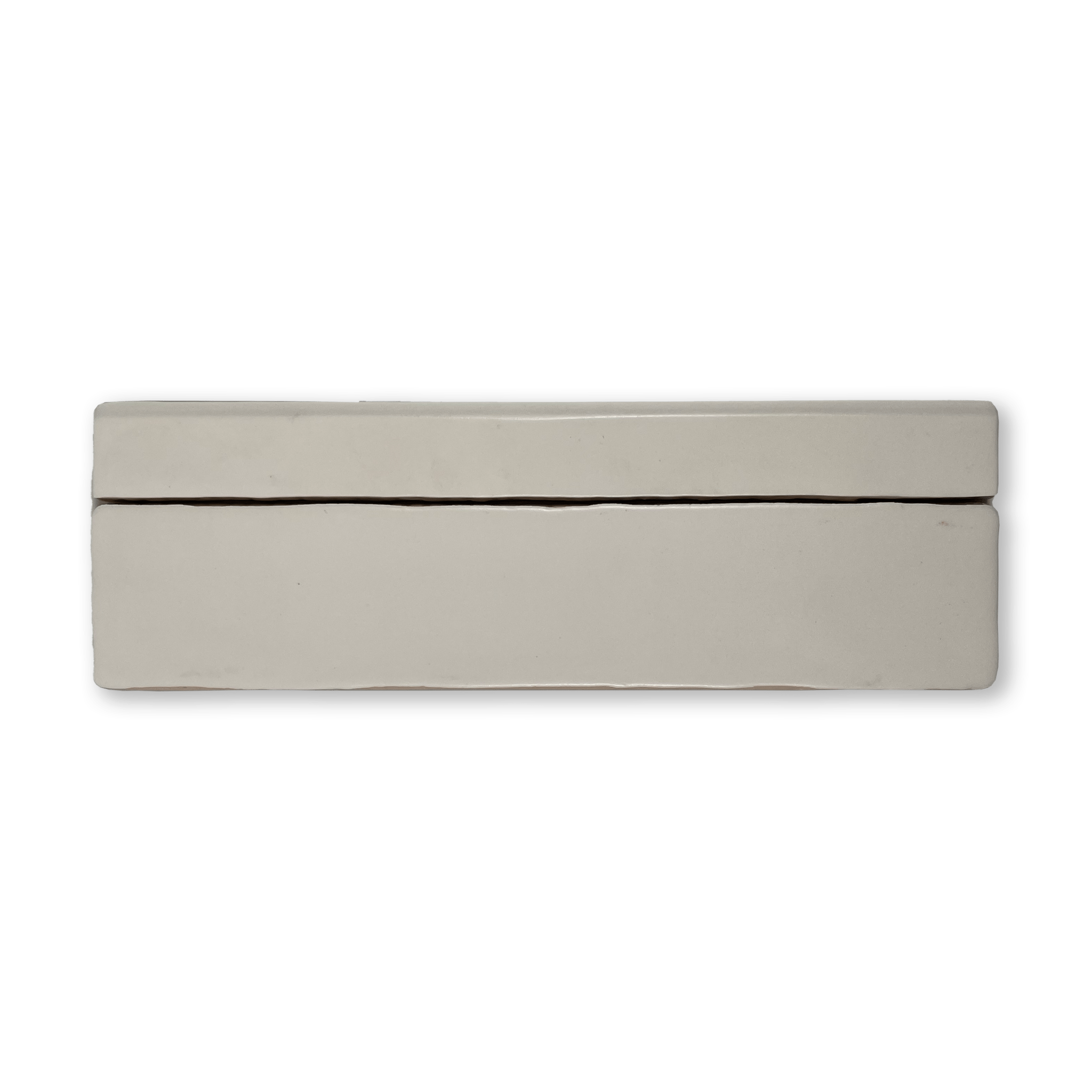 Handmade 3/4x10 Snow White Matte Bullnose Pencil Trim - Cemento Collection