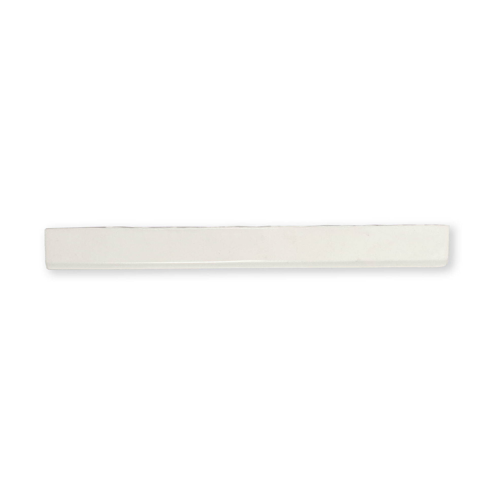 Handmade 3/4x10 Snow White Matte Bullnose Pencil Trim - Cemento Collection
