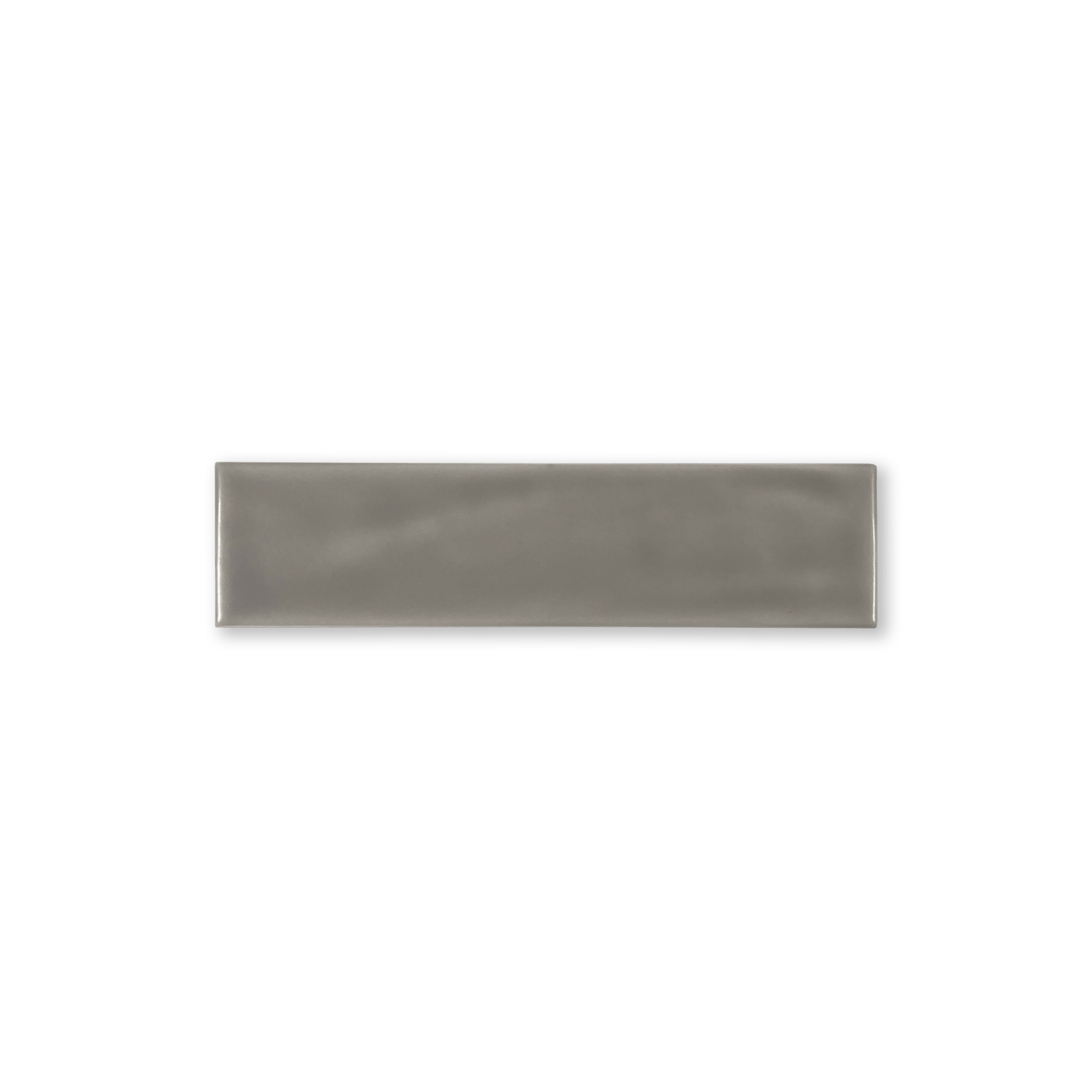 Handmade Brick 2x8 Grey Matte Undulated Subway Tile - Cemento Collection