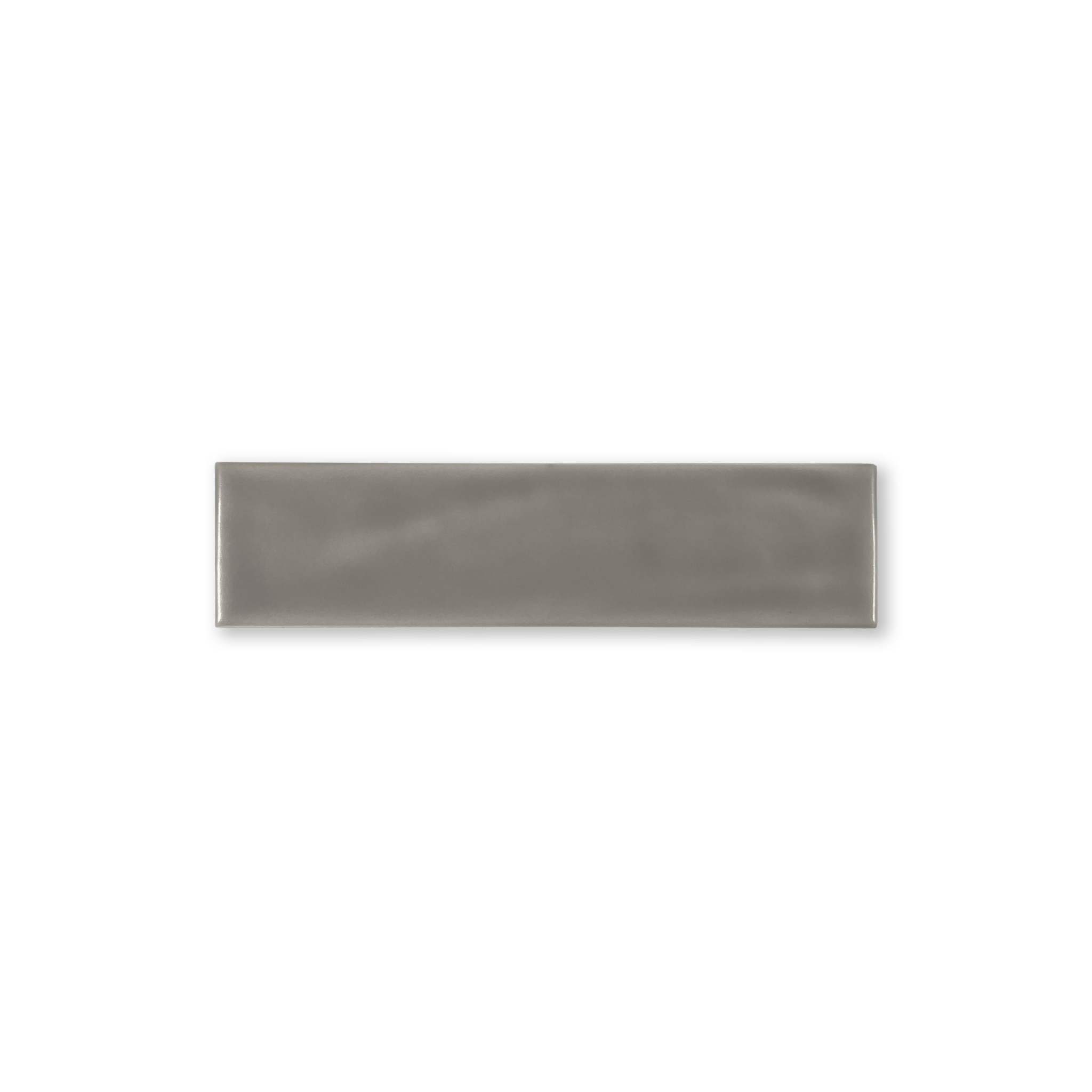 Handmade Brick 2x8 Grey Matte Undulated Subway Tile - Cemento Collection
