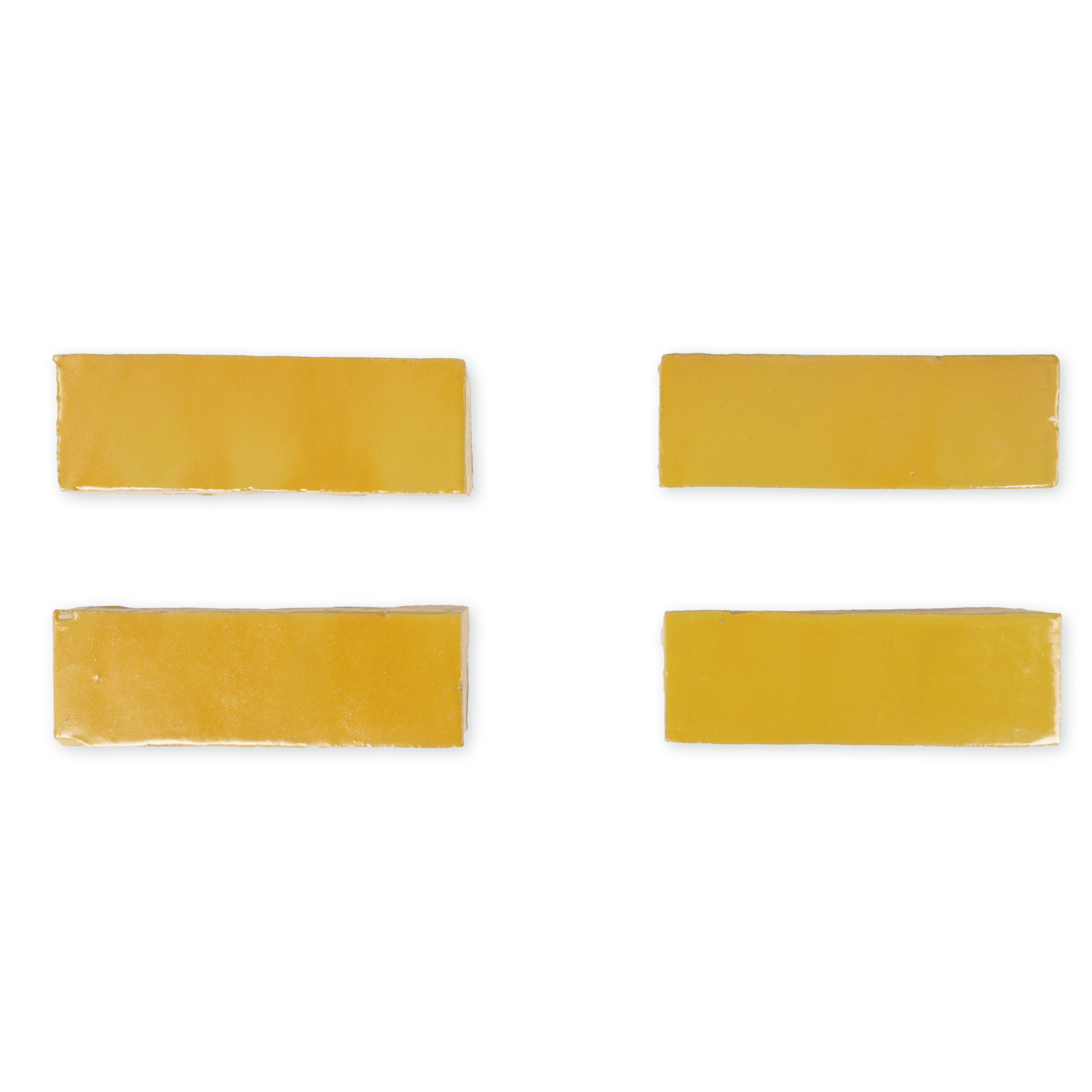 Handmade Moroccan Zellige 2x6 Bejmat Citron Yellow Terracotta Tile - Cemento Collection