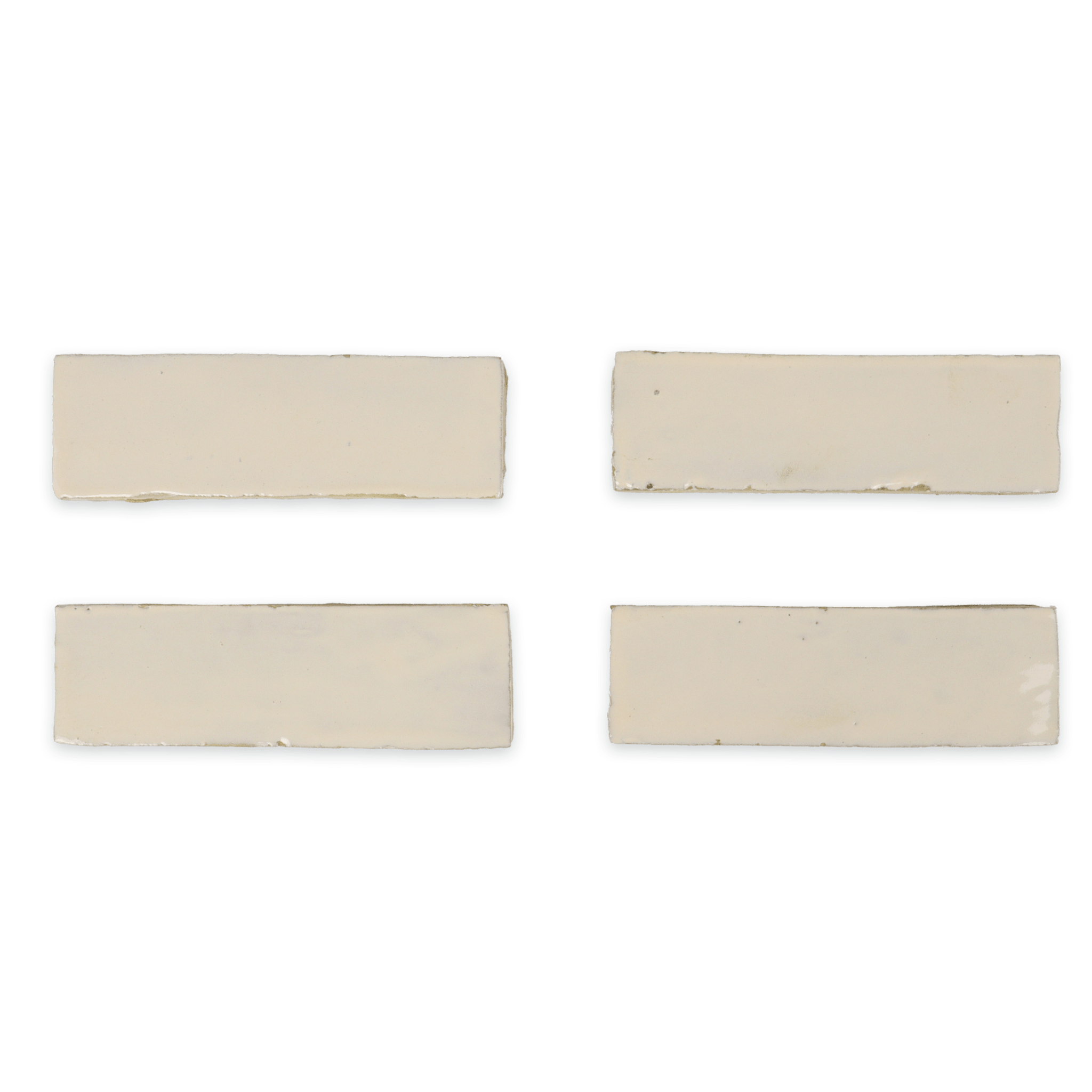 Handmade Moroccan Zellige 2x6 Ivory Terracotta Tile - Cemento Collection