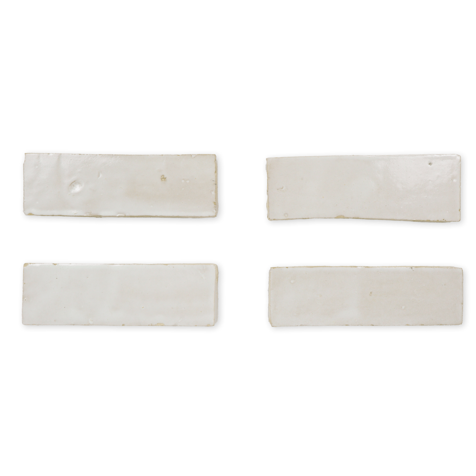 Handmade Moroccan Zellige 2x6 Off White Terracotta Tile - Cemento Collection