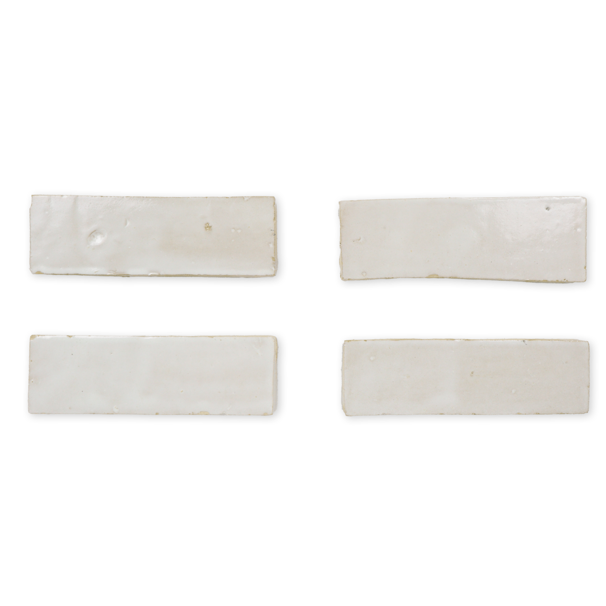 Handmade Moroccan Zellige 2x6 Off White Terracotta Tile - Cemento Collection