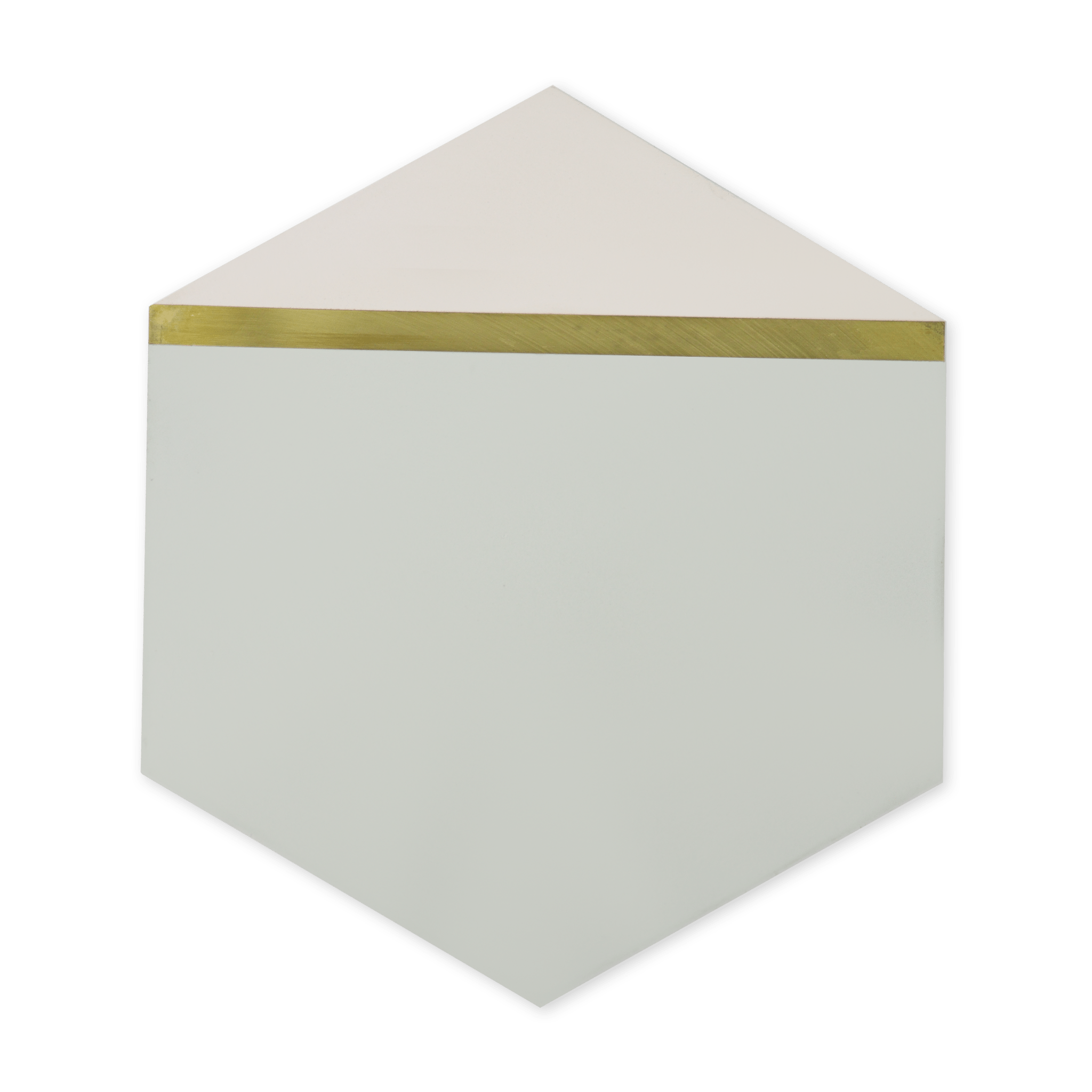 Pocket Square® Ombre Green Hexagon Cement Tile with Brass Inlay - Cemento Collection