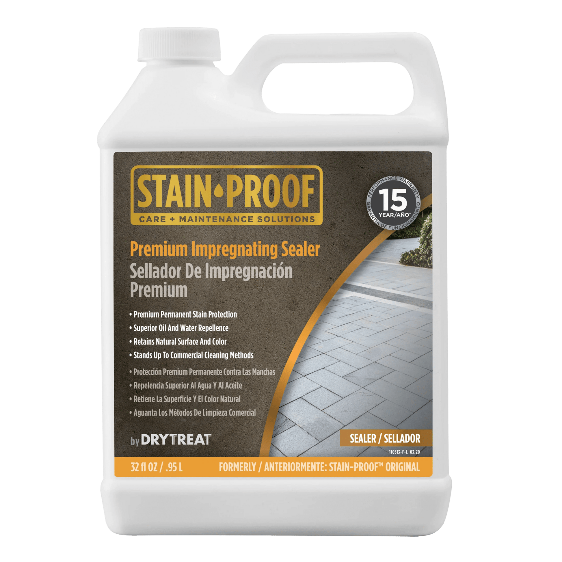 Stain Proof by Dry Treat - Stain - Proof Original Premium Impregnating Sealer - 32 fl OZ (.95 L) - Cemento Collection