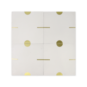 Stamp® White Cement Tile with Brass Inlay - Cemento Collection