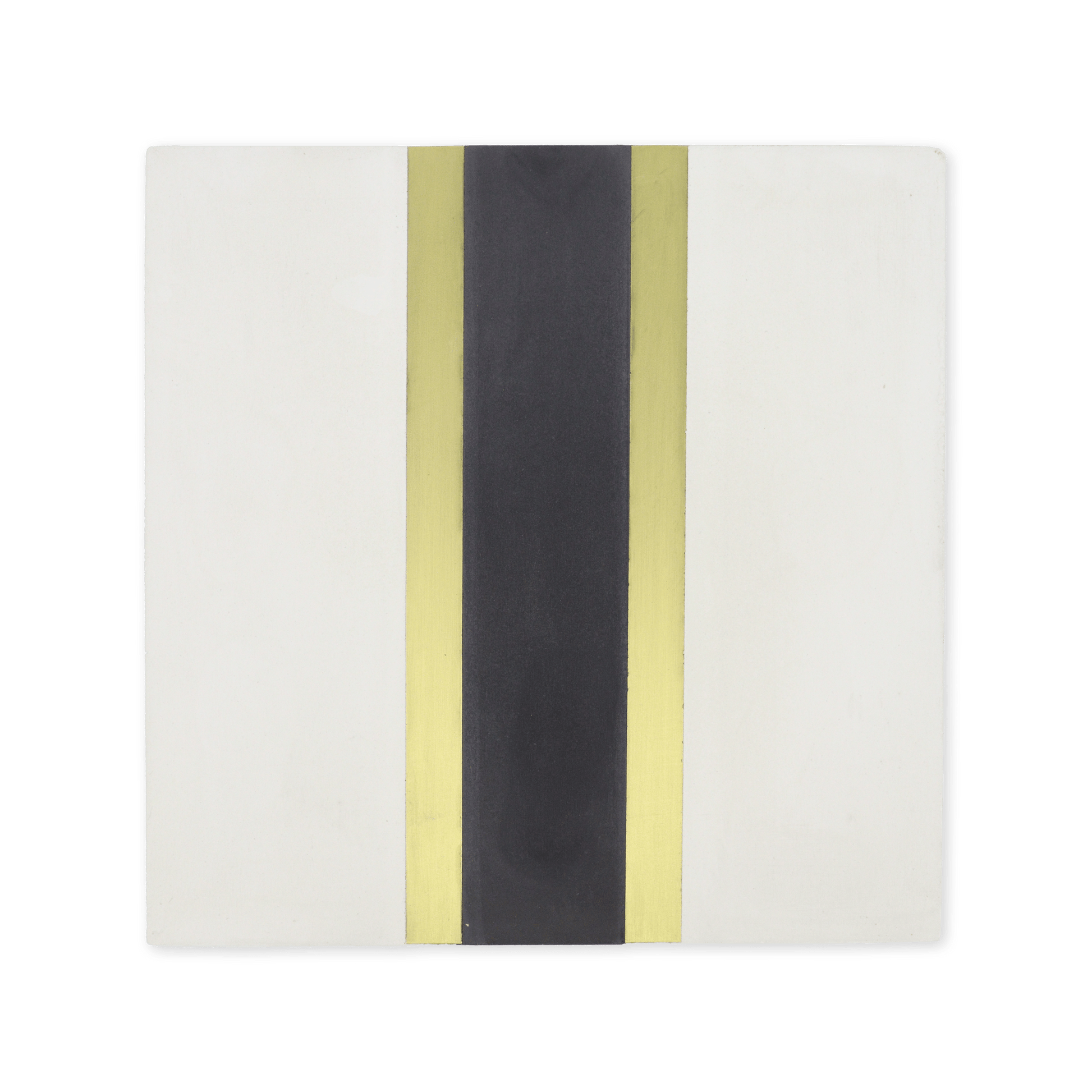 Stripe® White Cement Tile with Brass Inlay - Cemento Collection