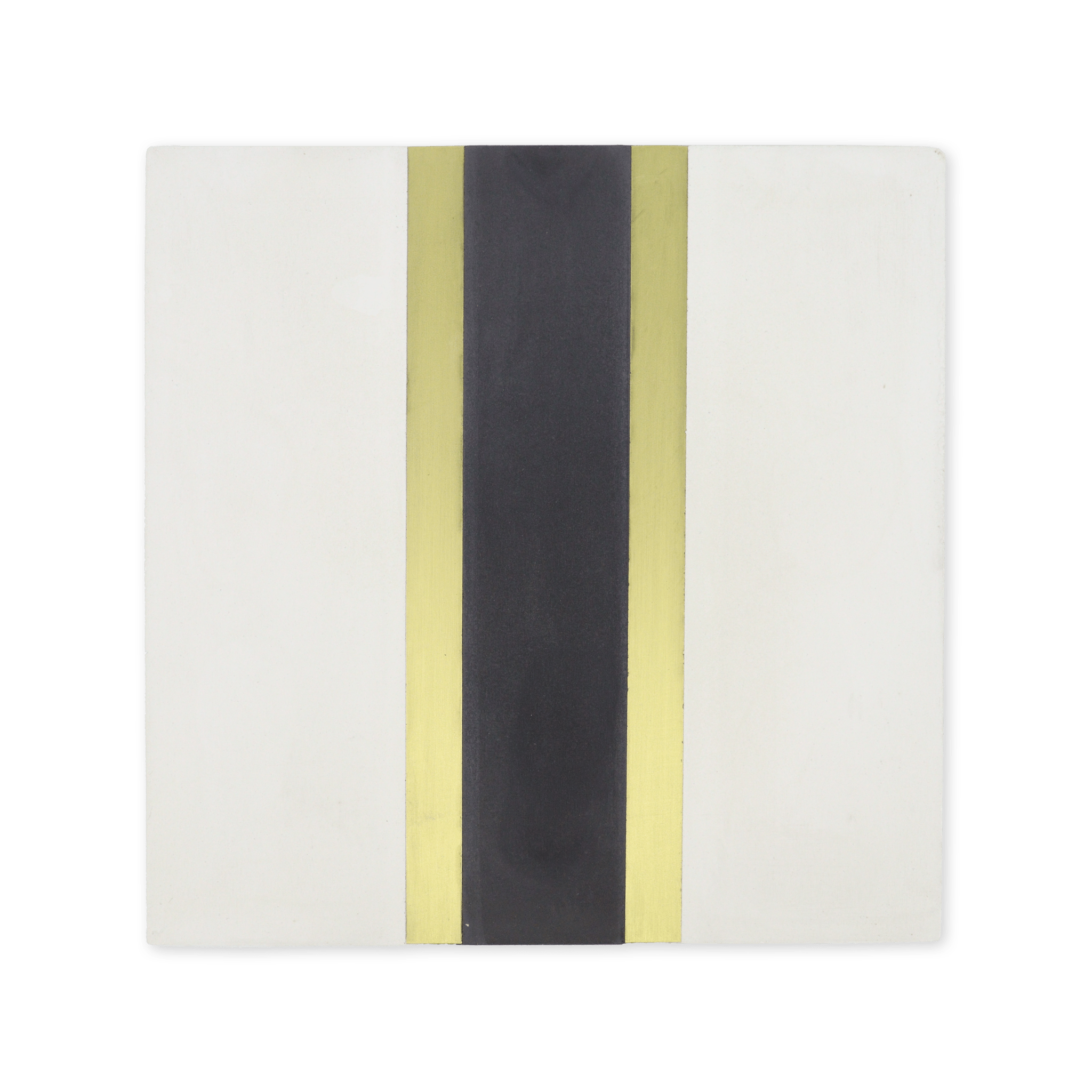Stripe® White Cement Tile with Brass Inlay - Cemento Collection